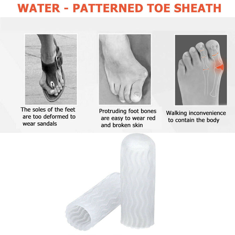 2pcs Fingers Toes Protective Sleeve Overlapping Anti-wear Sleeve Feet Care