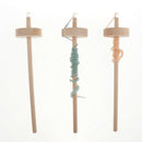 Classic Wooden Drop Spindle Hand Kit Top Whorl for Beginner 12.6" Length