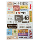6x Retro DIY Calendar Paper Stickers for Scrapbooking Diary Planner Sticky Z