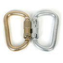 45KN Carabiner Clip Hook Steel D-Ring Screw Lock Rock Climbing Golden