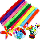 100 Pipe Chenille Sticks Cleaners Stems Assorted Plain Colours Crafts Puzzl K1S3