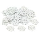 200pcs Wooden Snowflake Embellishments Pieces Home Party Decors Crafts Gifts