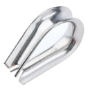 2x 10mm Stainless Steel Marine Wire Rope Eyelet Thimble Hard Eye Protection