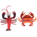 2 x Plastic Lobster & Crab Statue Ocean Animal Statue Garden Sculpture Decor