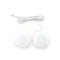 Mini White Dual Stereo 3.5mm Pillow Speaker For MP3 MP4 Player Phone CD Rad ï¼D