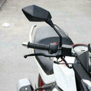 10mm Black Motorcycle Bike Wing Rear View Side Mirrors Motorbike Rearview N2Y7