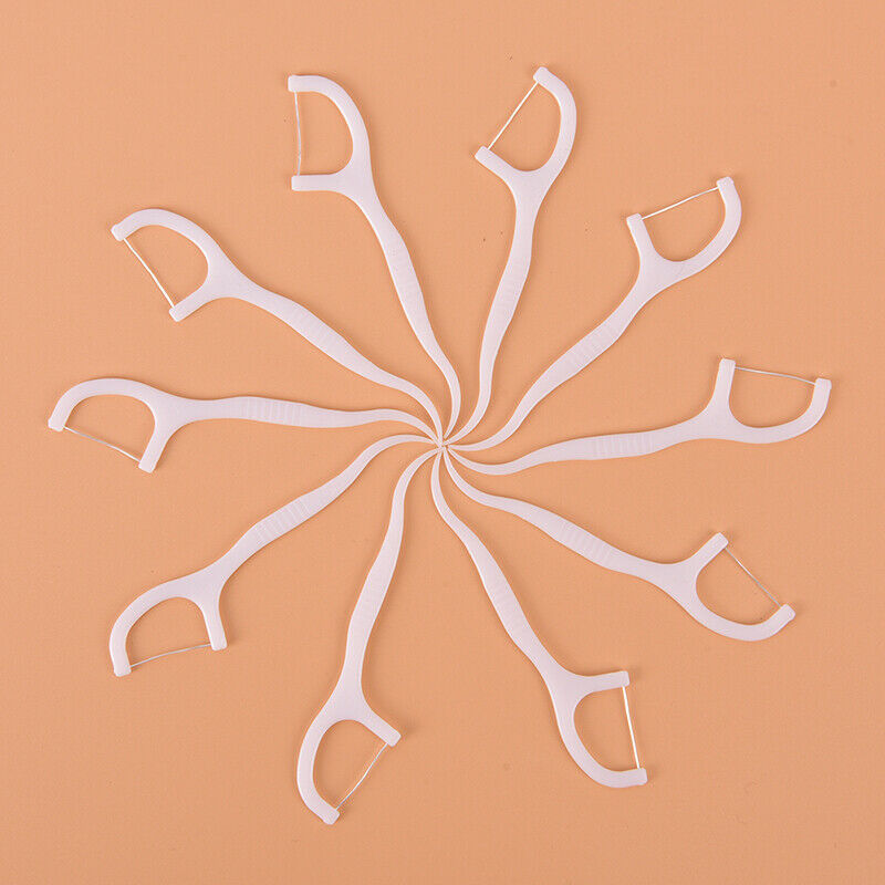 10Pcs/box Dental Floss Flosser Picks Teeth Toothpick Stick Tooth Clean Oral C Nw