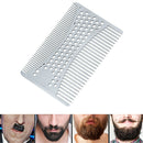 Stainless Steel Comb Beard Comb  Men's Shaving Mustache Brush Facial Hair Brus*