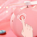 Pig Beauty Portable Led Mirror Pocket Fan Usb Charging Mini Handheld Fan Wi X9S6