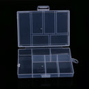 Fixable 6 Compartment Plastic Storage Box Jewelry Earring Case Holder