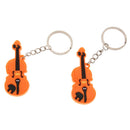 2x Violin Keychain Key Chain Handbag Purse Pendant Charm for Music Lovers