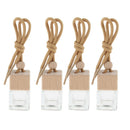 Pack of 4 6ML Glass Car Hanging Perfume Bottles Air Freshener Fragrances