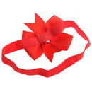 1 Piece Baby Girls Hair Bow Tie Ribbon Decor Hairband Headband (Red)