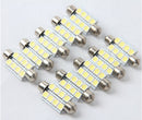 10X 5050 41mm 8SMD Car Interior Dome Festoon LED Light Bulbs Lamp DC12V 3C