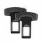 2pcs Carbon Fiber Car Safety Seat Belt Buckle Alarm Clip Universal Stopper T9C6