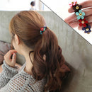 2pcs Women Girls Flower PonyTail Elastic Rubber Hair Band Tie Rope Ring Hot!