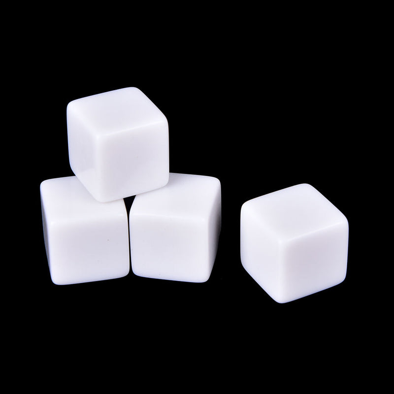 25PCS 16mm gaming Dice white standard six sided die 6D RPG counting cubes ^