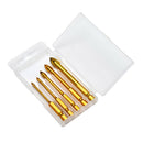 5pcs Glass Drill Bit Tungsten Carbide Tipped Ceramic Cutter 1/4" Hex Shank MO
