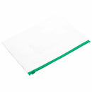 20 Pcs Green Clear Size A5 Paper Slider Zipper Closure Closure Folders File