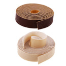 2Pcs 10 Meters Long DIY Crafts Leather Strap for Belt 15mm Wide Beige Brown