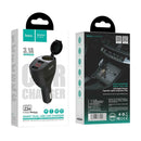 Z34 3.1A Dual USB Car Charger W/LED Display Universal Phone Car-Charger Black