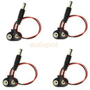 4pcs 9V Battery Snap Connector to DC Power Adapter for Arduino