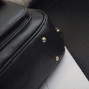 3pcs Women PU Leather Backpack School Bag Shoulder Bag Card Holder(Black)