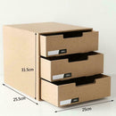 Brown Paper Desktop Drawer Type Sundries Storage Box Office Organizer DIY S P6O8