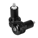 2pcs 22mm Motorcycle Anti Vibration Handlebar Ends Grip Caps Plugs (Black)