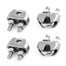 M6 1/4 Inch 304 Stainless Steel Saddle Clamps Cable Wire Rope Clips Fastene