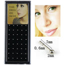 60PCS/Set Stainless Steel Nose Ring Body Piercing Bone Stud Jewelry Women ï¼D