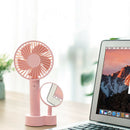 Mini Portable Handheld Fan With Makeup Mirror, 2000mah Rechargeable Battery