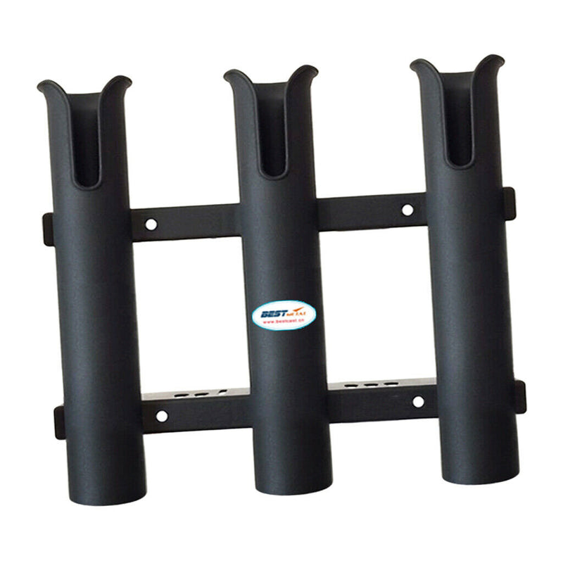 2pcs 3 Tubes Link Black Plastic Fishing Rod Racks Fishing Holder