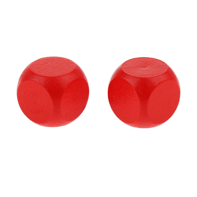 Pack of 50 Round Wood Dice Set Red Color Blank Wooden Dice Self DIY Pattern