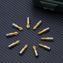 10pcs 1/4 PH2 Titanium Coated Cross Magnetic Screwdriver Bits 25mm Length