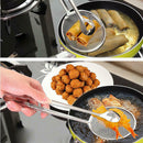 3x Multi-functional Filter Spoon With Clip Kitchen Oil-Frying Salad BBQ Filter