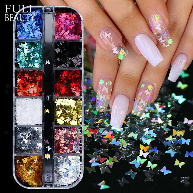 Crafts Nail Sequins Paillettes Iridescent Flakes Nails Art Supplies Decals