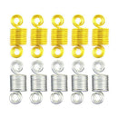100Pcs Hair Coil Dreadlocks Beads Cuffs Braiding Clips Spring Twisted Braid