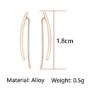 Creative Simple Earring For Women Exquisite Minimalist Line Bar Surface Cuf