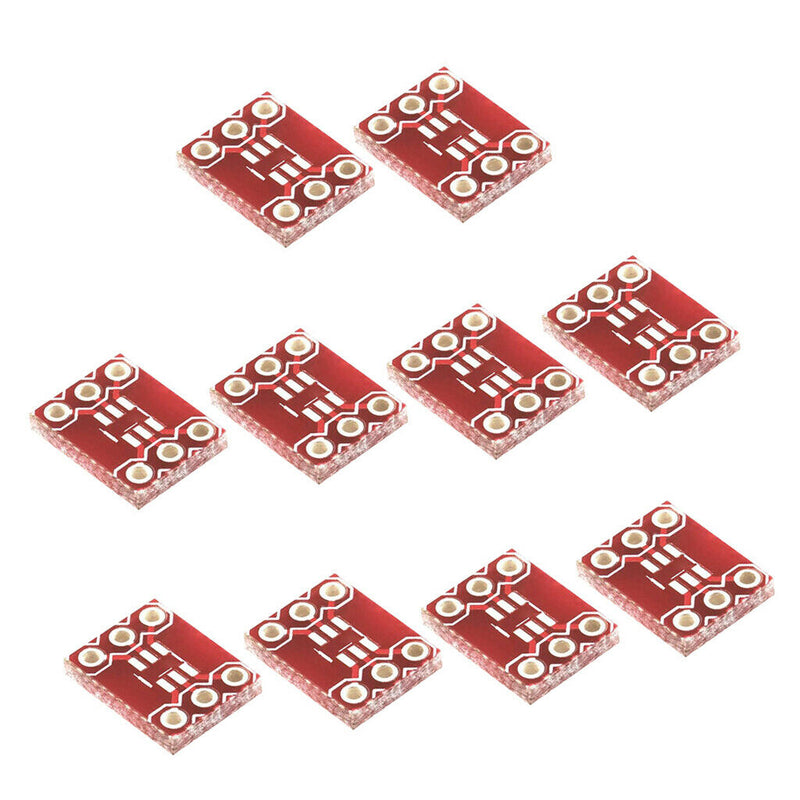 Pack of 10 0.95mm SOT23 TO DIP PCB Socket Experiment Convertor Board Red