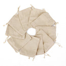 10x Small Burlap Jute Hessian Wedding Favor Gift Bags Drawstring Pouch Sack