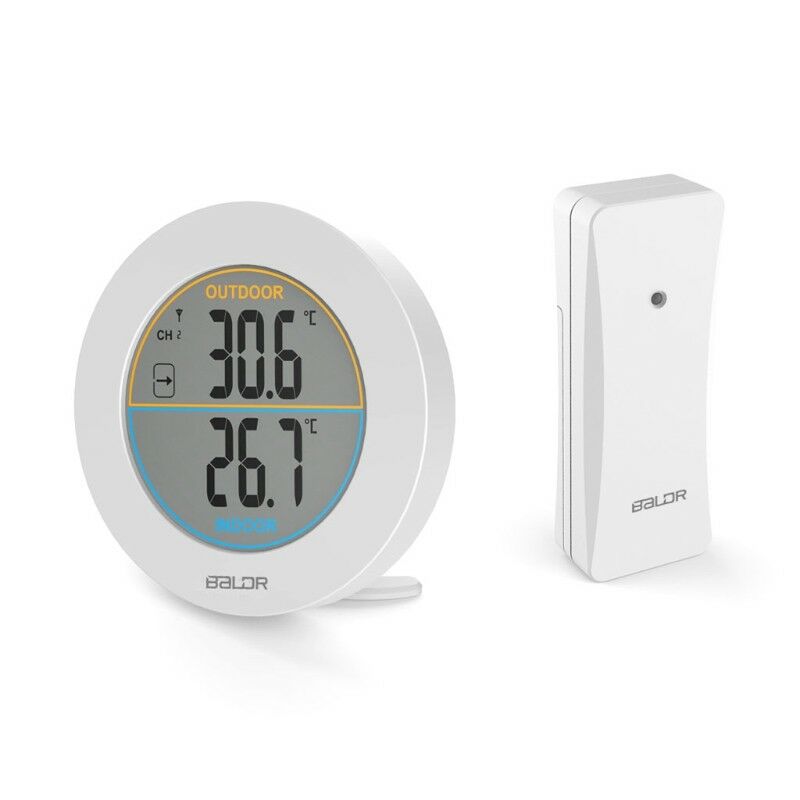 Table Wireless Thermometer LCD Display Indoor Outdoor Sensor Wall Temperature