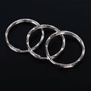 50PCS Knurling Round Key Chain Rings Split DIY Key Rings Jewelry Makin OZ