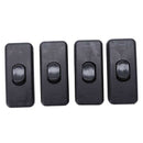 10Pcs AC125V 3A 250V 6A Black ON/OFF In Line Cord Switches for Bedroom