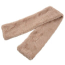 Women's Faux Rabbit Fur Scarf Autumn Winter Scarves Beige U8B5