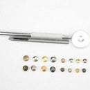 240pcs Cap Rivet Set Tubular Studs Fixing Tool Mixed Color Kit with Box