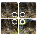 Solar Fountain Pump with LED Lights Water Pump Fountain for Bird Bath,