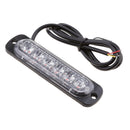 2 Pcs 6 LED Emergency Vehicle Grill Warning Lights Flash