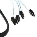 Durable 1M/3ft Mini SAS 36P SFF-8087 To 4 SATA 7Pin Hdd Cable