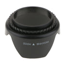 Plastic Standard Crown Petal Flower Shaped Camera Lens Hood Black- Suitable for